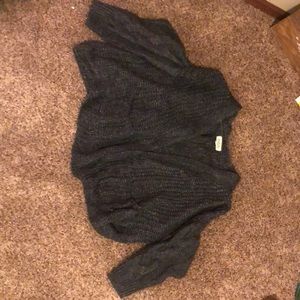 Oversized Grey Knot Cardigan